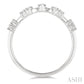 1/5 Ctw Chevron Spaced Round Cut Diamond Fashion Band in 14K White Gold