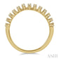 1/2 Ctw Twin Face Bar Row Baguette and Round Cut Diamond Fashion Band in 14K Yellow Gold