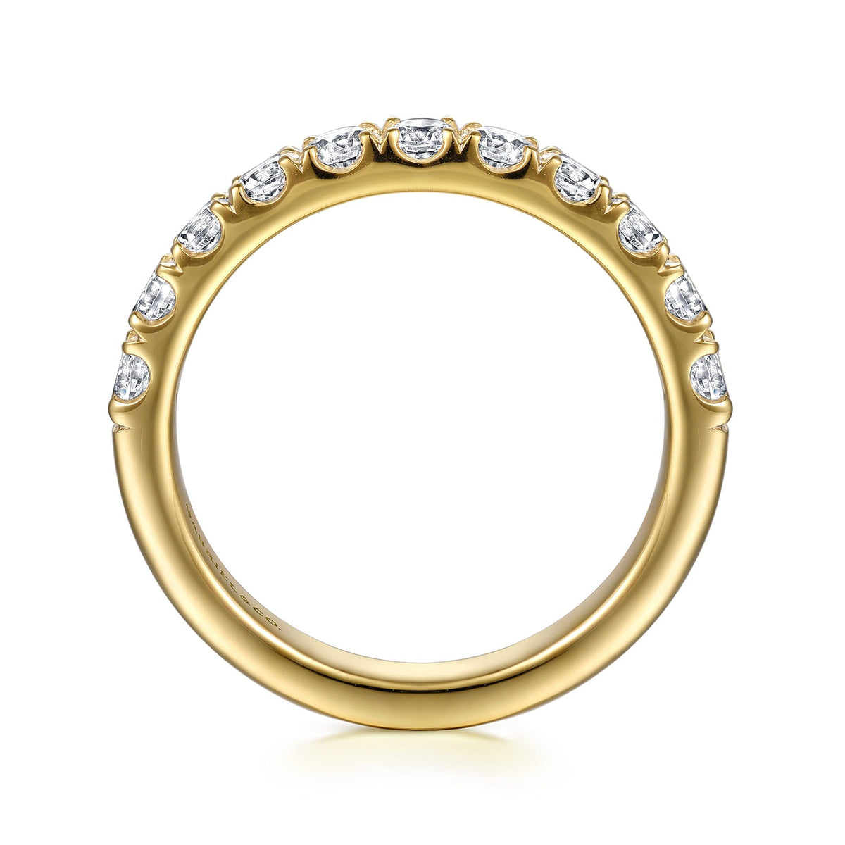 Gabriel & Co. 14K Yellow Gold Diamond Wedding Band .79CTW