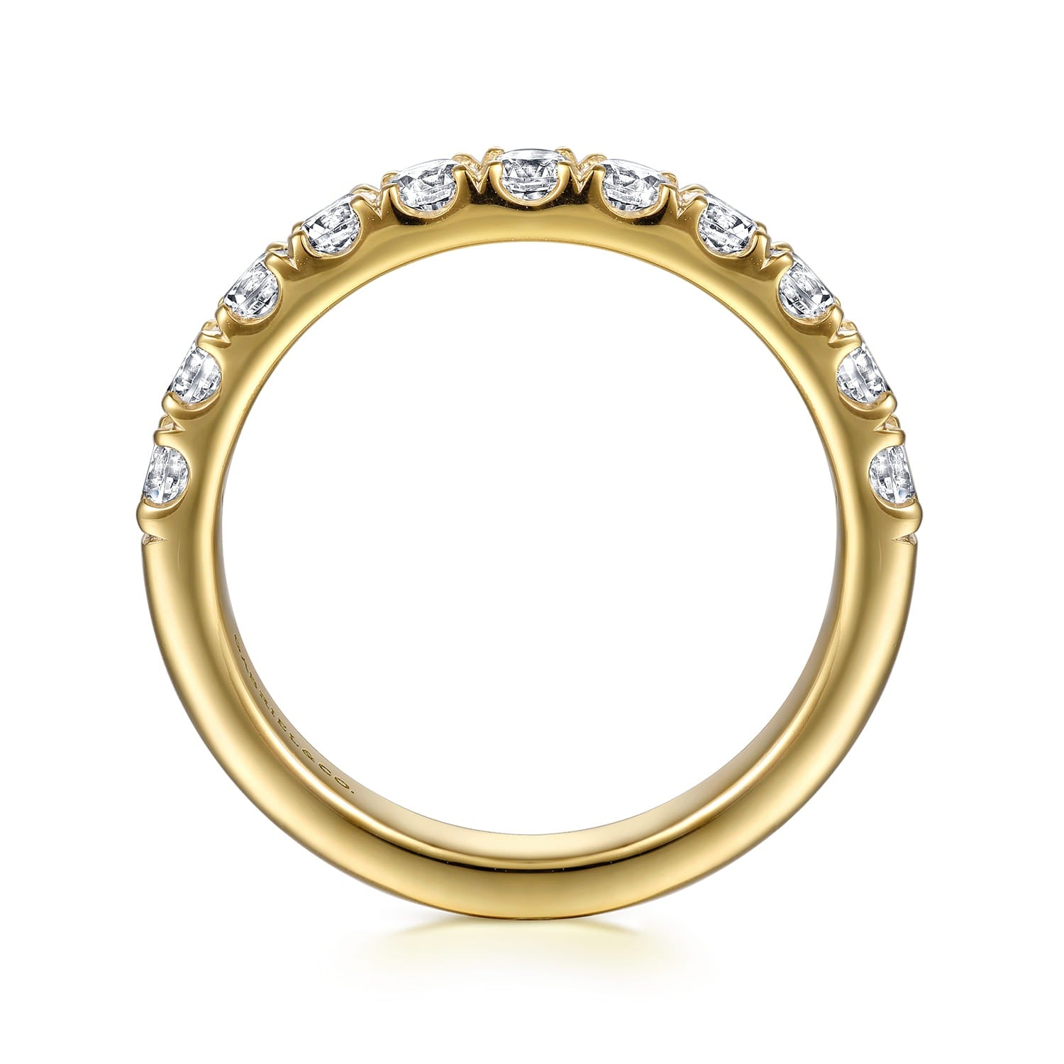 Gabriel & Co. 14K Yellow Gold Diamond Wedding Band .79CTW