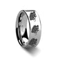 Dinosaur Mammoth Prehistoric Paleo Engraved Flat Tungsten Ring - 4mm - 12mm - 8mm