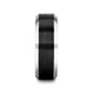 ATNOS Brushed Black Center Polished Beveled Edges Men’s Titanium Wedding Ring - 6mm & 8mm