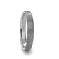 Fingerprint Engraved Flat Pipe Cut Tungsten Brushed Ring - Mercury - 4mm - 12mm - 6mm