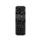 REBEL Raised Hammer Finish Step Edge Black Tungsten Carbide Wedding Band with Brushed Finish - 6mm or 8mm