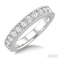 1 Ctw Round Cut Diamond Wedding Band in 14K White Gold