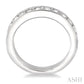 1 Ctw Round Cut Diamond Wedding Band in 14K White Gold