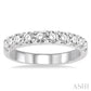 1 Ctw Round Cut Diamond Wedding Band in 14K White Gold