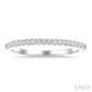 1/5 Ctw Round Cut Diamond Wedding Band in 14K White Gold