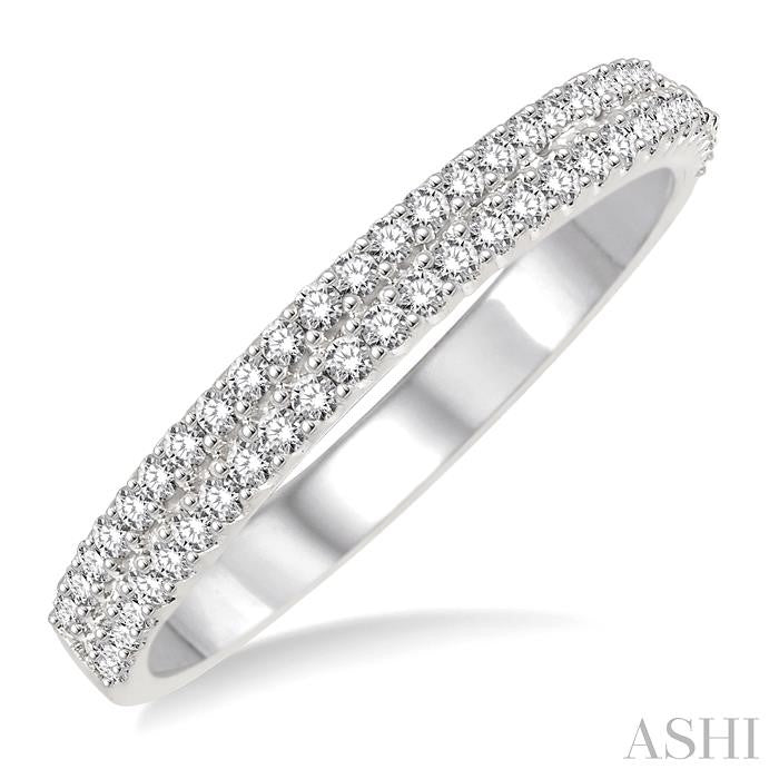 1/3 Ctw Round Diamond Wedding Band in 14K White Gold