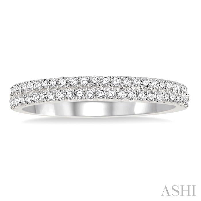 1/3 Ctw Round Diamond Wedding Band in 14K White Gold