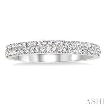 1/3 Ctw Round Diamond Wedding Band in 14K White Gold