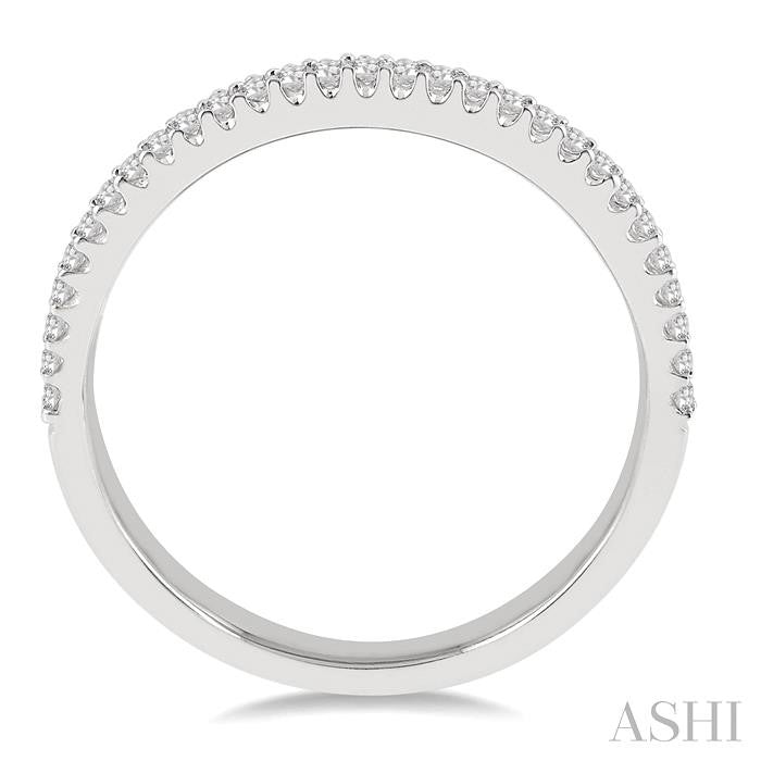 1/3 Ctw Round Diamond Wedding Band in 14K White Gold