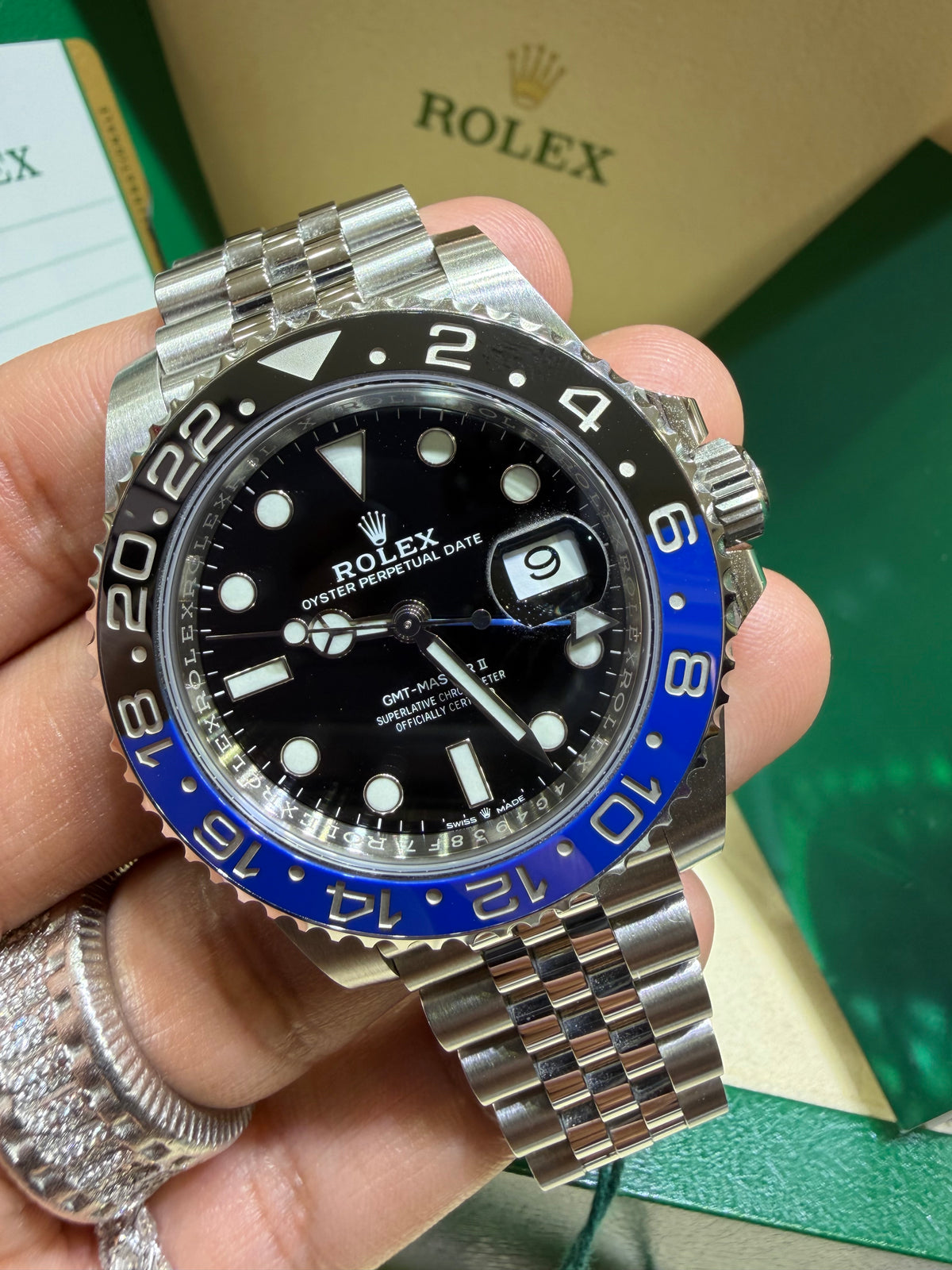 Rolex GMT-Master II 126710BLNR Batgirl Jubilee Full Set | Monica Jewelers