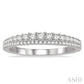 3/8 Ctw Double Row Round Cut Diamond Band in 14K White Gold