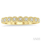 1/10 Ctw Circular Mount Round Cut Diamond Stackable Band in 14K Yellow Gold
