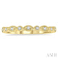 1/10 Ctw Marquise & Circular Mount Round Cut Diamond Stackable Band in 14K Yellow Gold