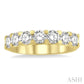 2 Ctw 7 Stone Round Cut Diamond Wedding Band in 14K Yellow Gold