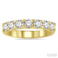 1 Ctw 7 Stone Round Cut Diamond Wedding Band in 14K Yellow Gold