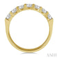 1 Ctw 7 Stone Round Cut Diamond Wedding Band in 14K Yellow Gold