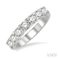 1 Ctw 7 Stone Round Cut Diamond Wedding Band in Platinum