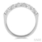 1 Ctw 7 Stone Round Cut Diamond Wedding Band in Platinum