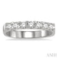 3/4 Ctw 7 Stone Round Cut Diamond Wedding Band in 14K White Gold