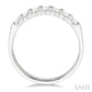 1/2 Ctw 7 Stone Round Cut Diamond Wedding Band in 14K White Gold