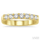 1/2 Ctw 7 Stone Round Cut Diamond Wedding Band in 14K Yellow Gold