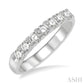 1/2 Ctw 7 Stone Round Cut Diamond Wedding Band in Platinum