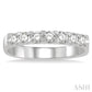 1/2 Ctw 7 Stone Round Cut Diamond Wedding Band in Platinum