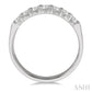 1/2 Ctw 7 Stone Round Cut Diamond Wedding Band in Platinum