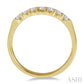 1/3 Ctw 7 Stone Round Cut Diamond Wedding Band in 14K Yellow Gold