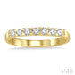 1/4 Ctw 7 Stone Round Cut Diamond Wedding Band in 14K Yellow Gold