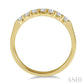 1/4 Ctw 7 Stone Round Cut Diamond Wedding Band in 14K Yellow Gold