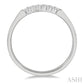1/10 Ctw 7 Stone Round Cut Diamond Wedding Band in 14K White Gold