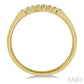 1/10 Ctw 7 Stone Round Cut Diamond Wedding Band in 14K Yellow Gold