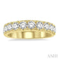 1 1/2 Ctw 11 Stone Round Cut Diamond Wedding Band in 14K Yellow Gold