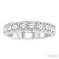 2 Ctw 11 Stone Round Cut Diamond Wedding Band in 14K White Gold