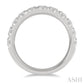 2 Ctw 11 Stone Round Cut Diamond Wedding Band in 14K White Gold