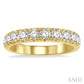 1 Ctw 11 Stone Round Cut Diamond Wedding Band in 14K Yellow Gold