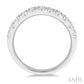 3/4 Ctw 11 Stone Round Cut Diamond Wedding Band in 14K White Gold