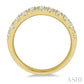 3/4 Ctw 11 Stone Round Cut Diamond Wedding Band in 14K Yellow Gold