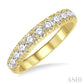 1/2 Ctw 11 Stone Round Cut Diamond Wedding Band in 14K Yellow Gold