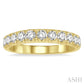 1/2 Ctw 11 Stone Round Cut Diamond Wedding Band in 14K Yellow Gold