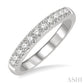 1/3 Ctw 11 Stone Round Cut Diamond Wedding Band in 14K White Gold