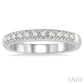 1/3 Ctw 11 Stone Round Cut Diamond Wedding Band in 14K White Gold
