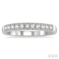 1/4 Ctw 11 Stone Round Cut Diamond Wedding Band in 14K White Gold