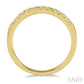 1/4 Ctw 11 Stone Round Cut Diamond Wedding Band in 14K Yellow Gold