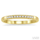 1/10 Ctw 11 Stone Round Cut Diamond Wedding Band in 14K Yellow Gold