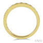 3/4 Ctw Channel Set 11 Stone Round Cut Diamond Wedding Band in 14K Yellow Gold
